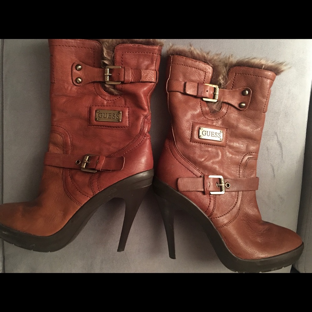 Guess high heel winter boots